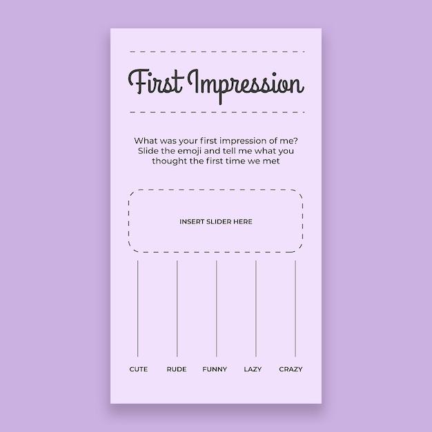 Free vector pastel first impression instagram story