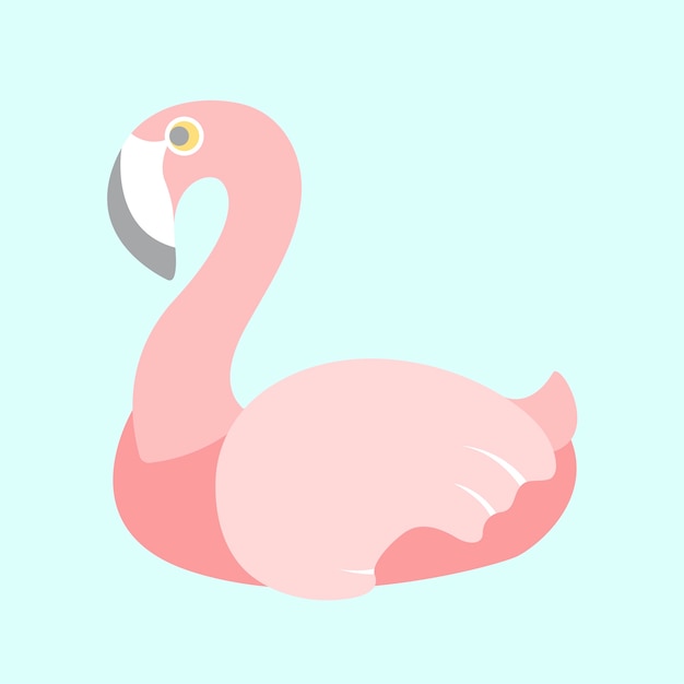 Pastel flamingo vector