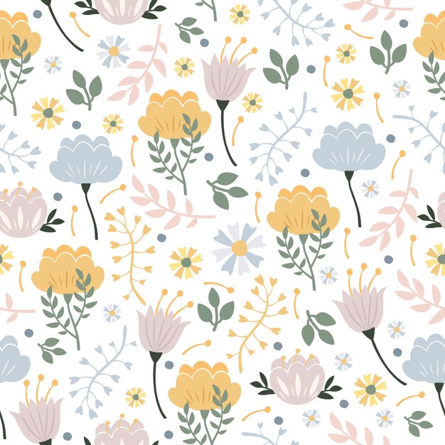 Free Vector pastel floral pattern