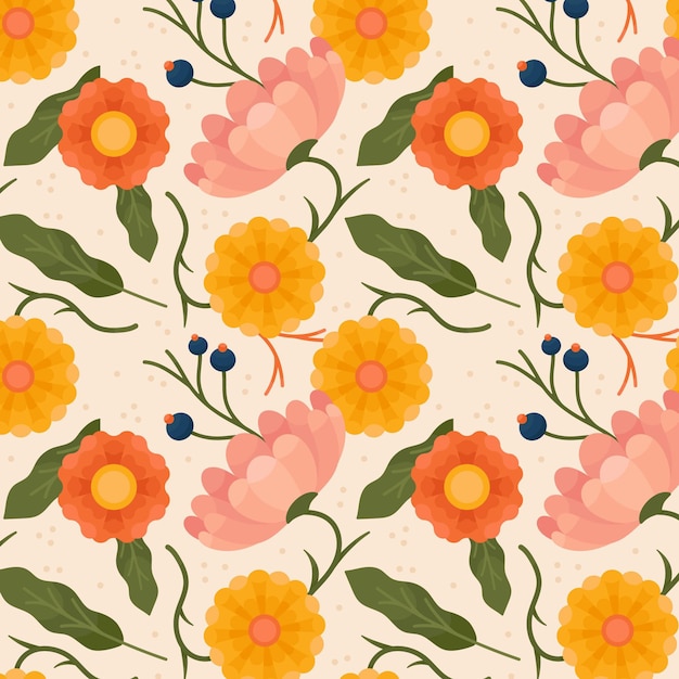 Free vector pastel floral pattern