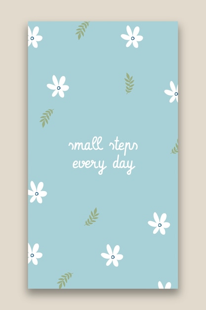 Free vector pastel floral quote mobile wallpaper