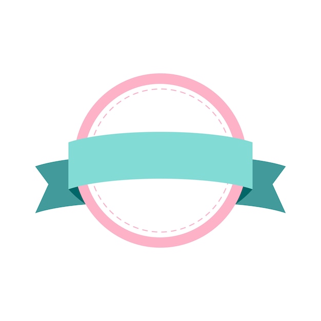 Free vector pastel frame badge design