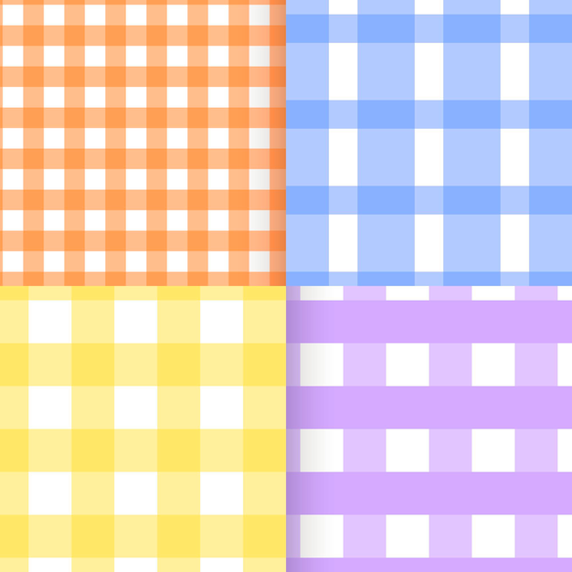 Pastel gingham pattern collection