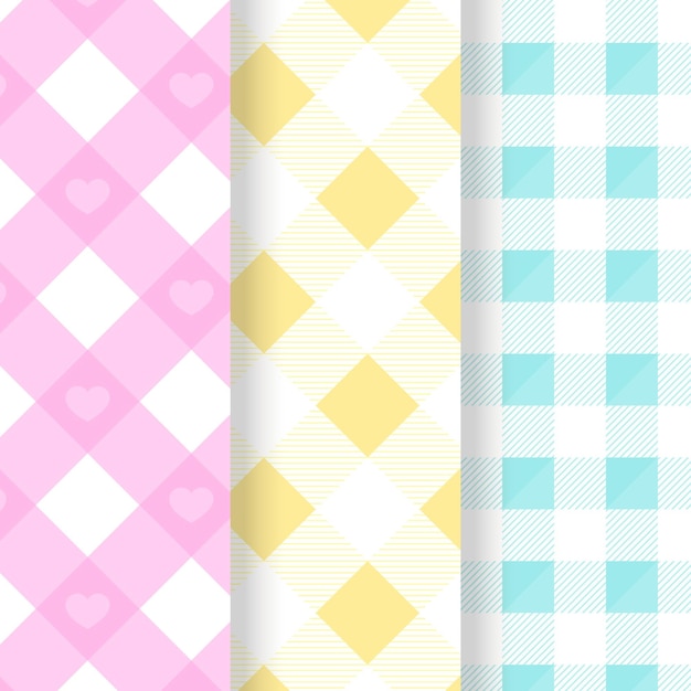 Pastel Gingham Pattern Collection