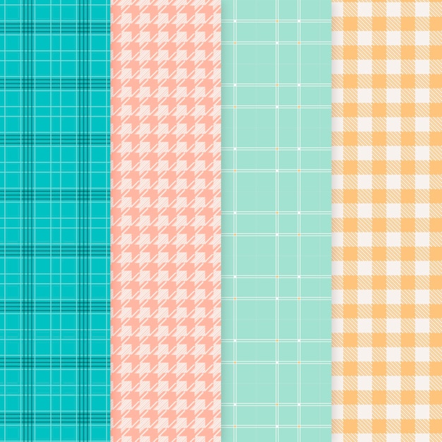 Pastel gingham pattern collection