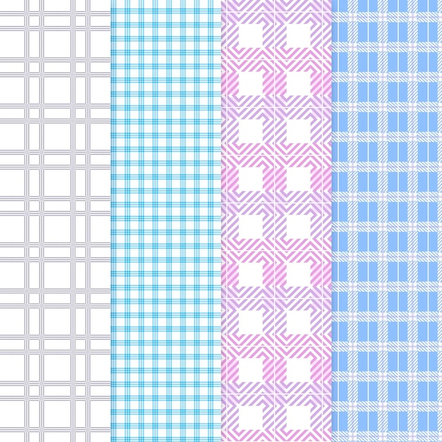 Pastel gingham pattern collection