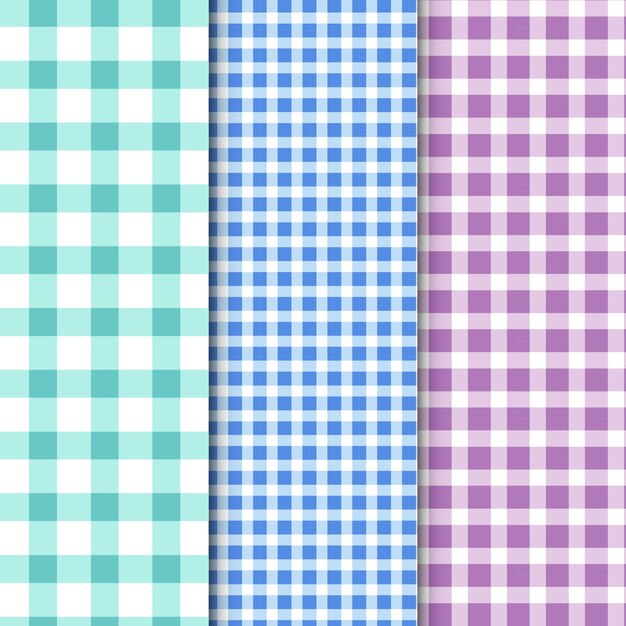 Pastel gingham pattern collection