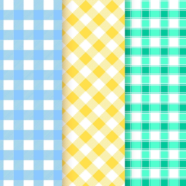 Pastel gingham pattern collection