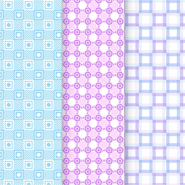 Pastel gingham pattern collection