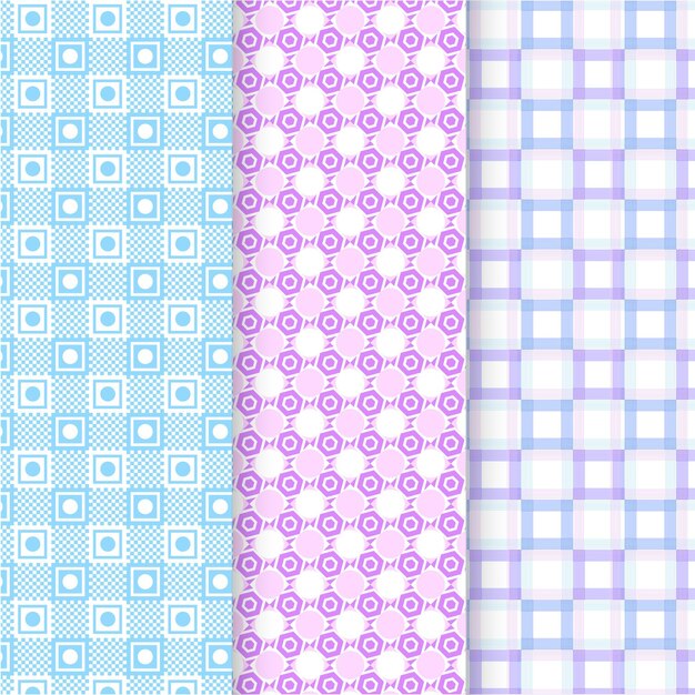 Pastel gingham pattern collection