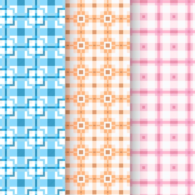 Pastel gingham pattern collection