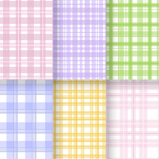 Pastel gingham pattern collection