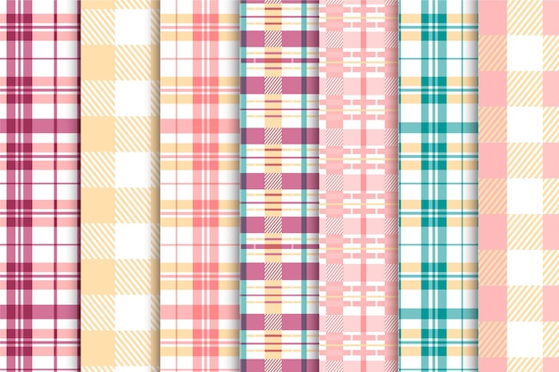 Pastel gingham pattern collection