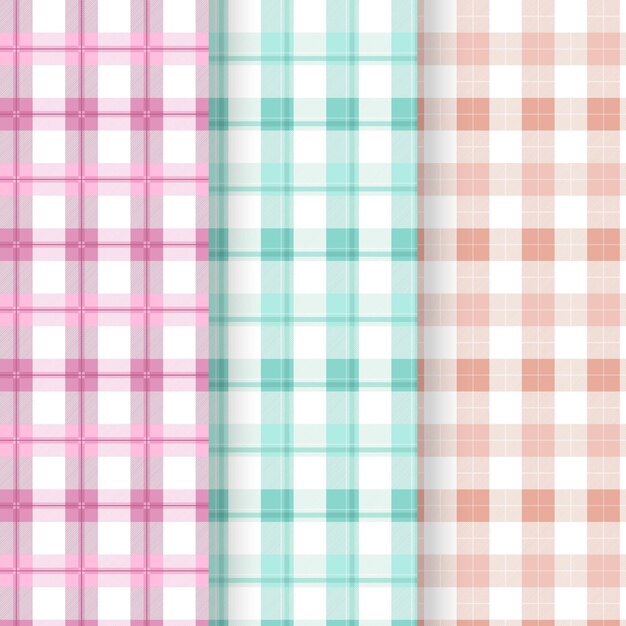 Pastel gingham pattern collection