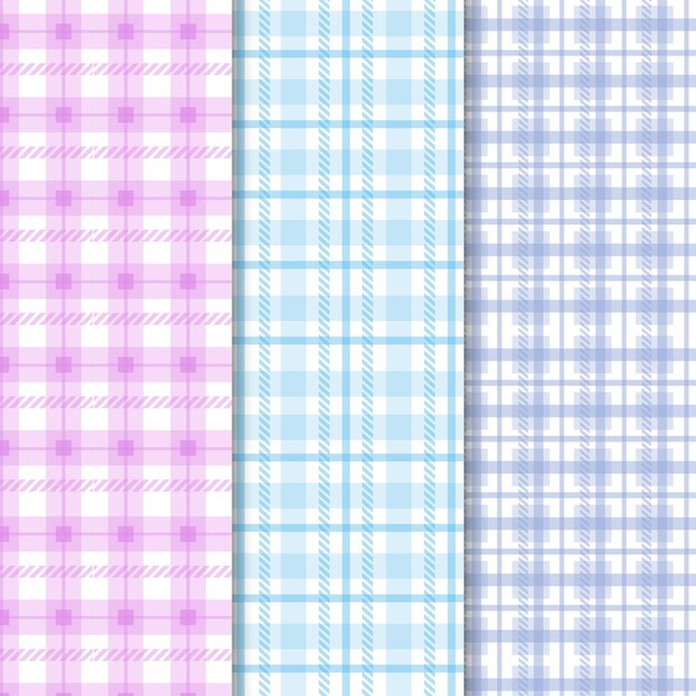 Pastel gingham pattern collection