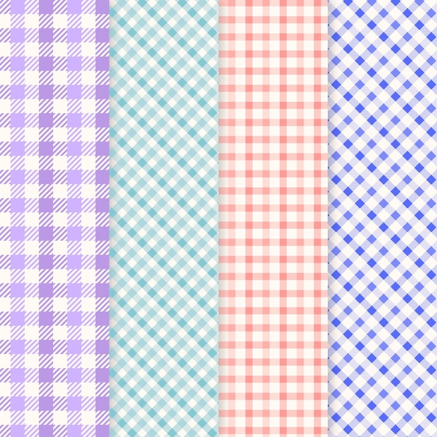 Pastel gingham pattern collection