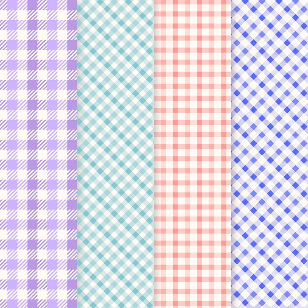 Pastel gingham pattern collection