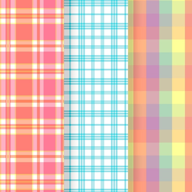 Pastel gingham pattern collection