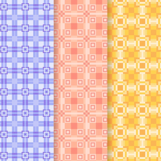 Pastel Gingham Pattern Collection