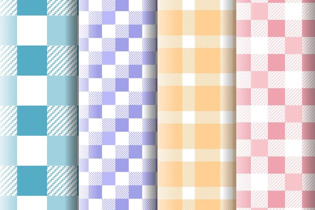 Pastel gingham pattern collection