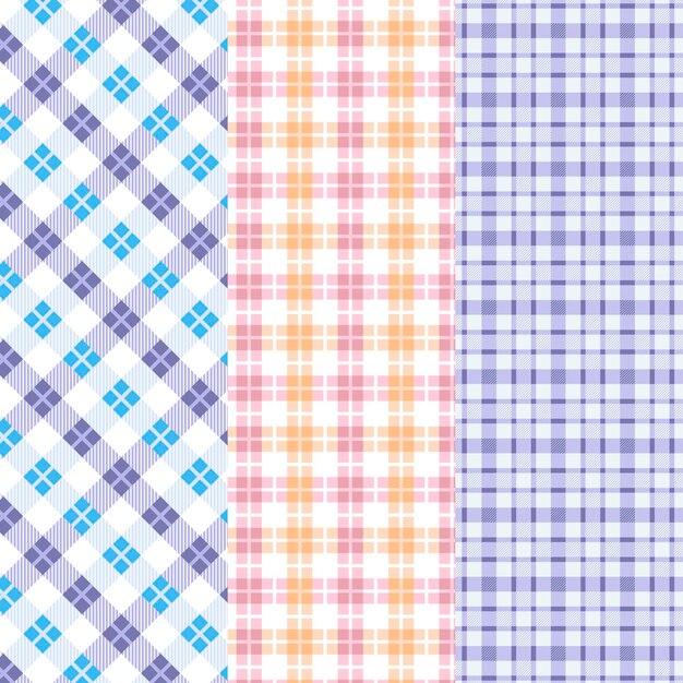 Pastel gingham pattern collection