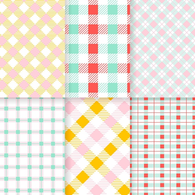 Free vector pastel gingham pattern