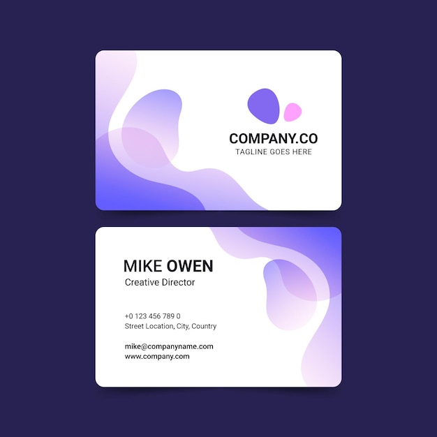 Free vector pastel gradient business card template