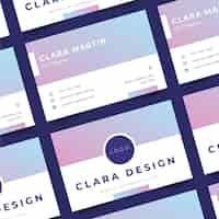 Free vector pastel gradient business card template