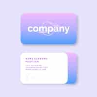 Free vector pastel gradient business card template