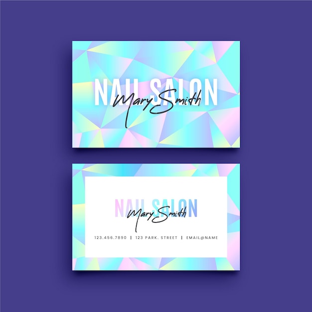 Pastel gradient business card template