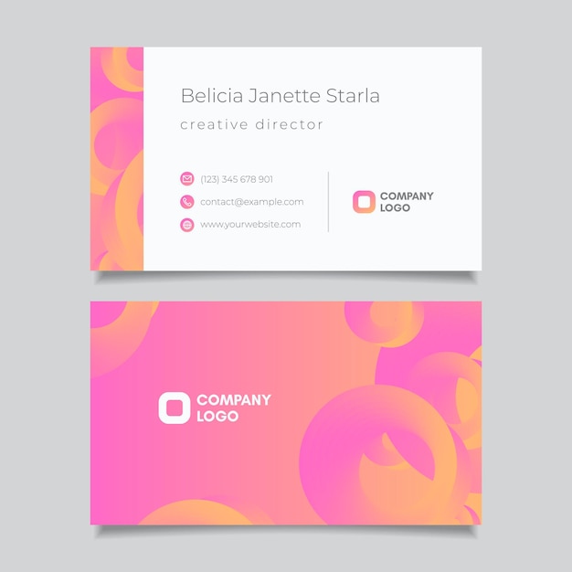 Pastel gradient business cards collection
