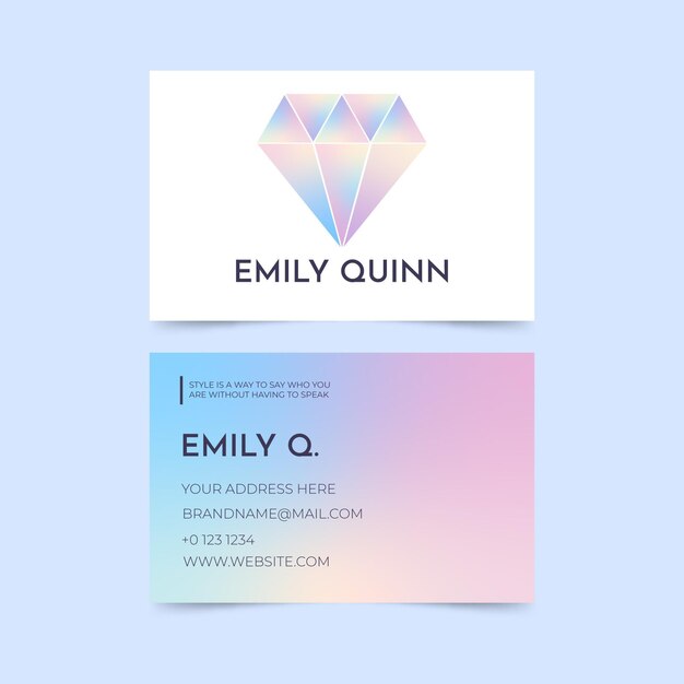 Pastel gradient business cards