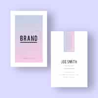 Free vector pastel gradient business cards