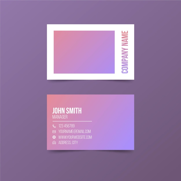 Pastel gradient business cards