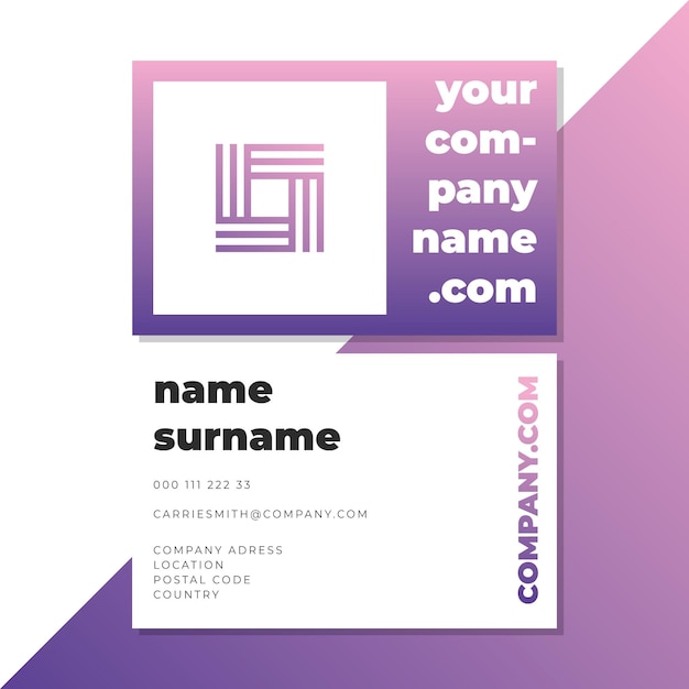 Free vector pastel gradient business cards