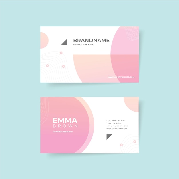 Pastel gradient business cards