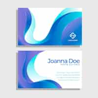 Free vector pastel gradient business cards