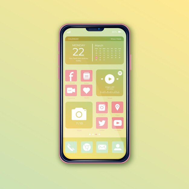 Pastel home screen