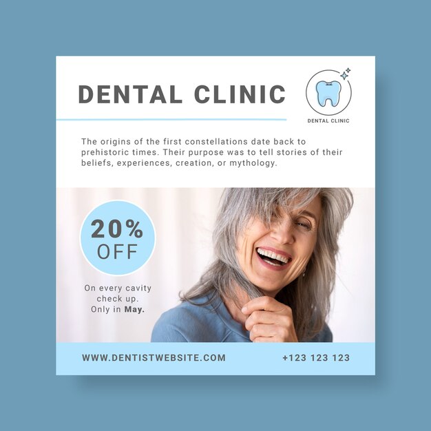 Pastel linear dental clinic facebook post