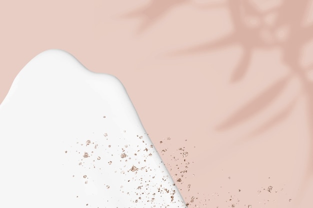 無料ベクター パステル ピンクの背景に葉の影とキラキラ