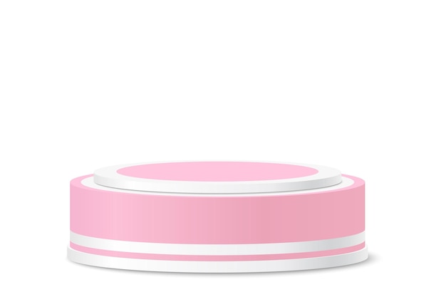 Free vector pastel pink podium product presentation