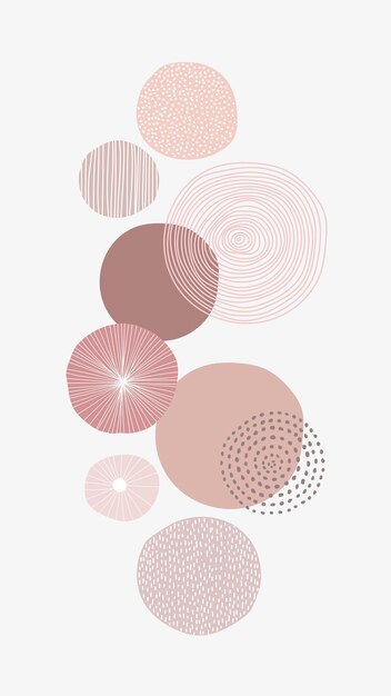 Pastel pink round patterned background