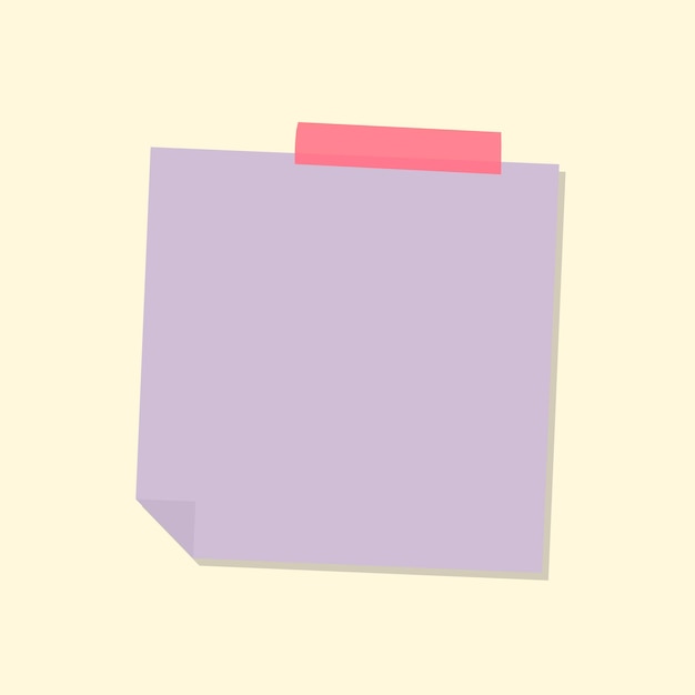 Free vector pastel purple notepaper journal sticker vector