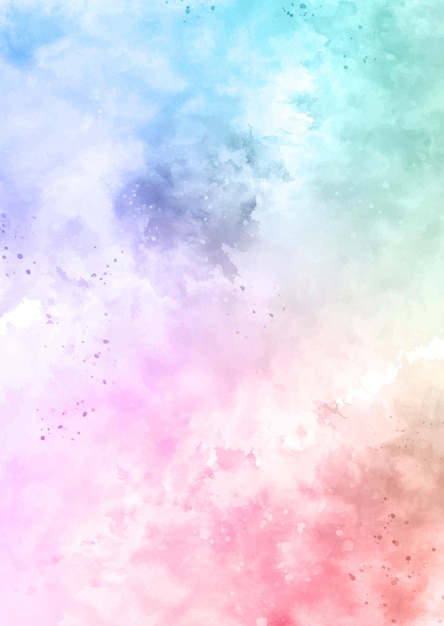 パステル虹色の水彩テクスチャ背景