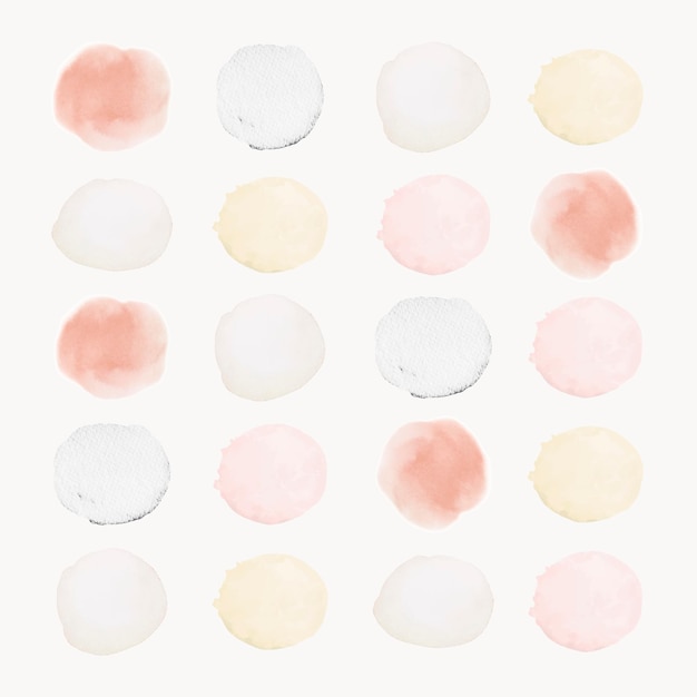 Pastel swatch design element vector watercolor set