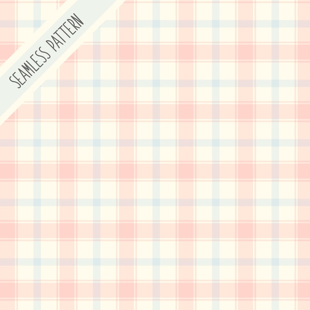 2つのかわいいパステルカラーの市松模様のシームレスパターン | プレミアムベクター