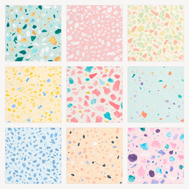 Pastel Terrazzo pattern background, abstract design vector