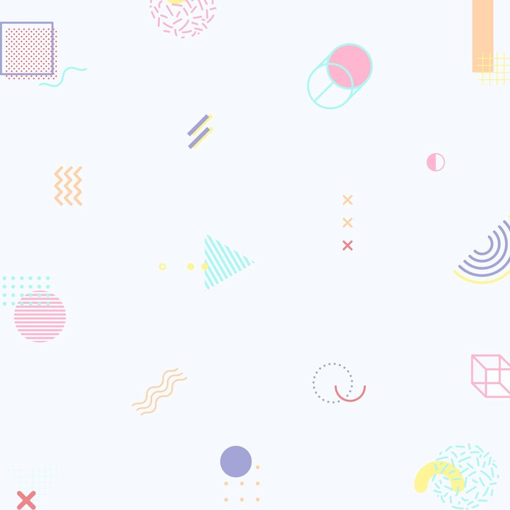 無料Vector パステルトーンメンフィスパターン化されたソーシャルテンプレートベクトル