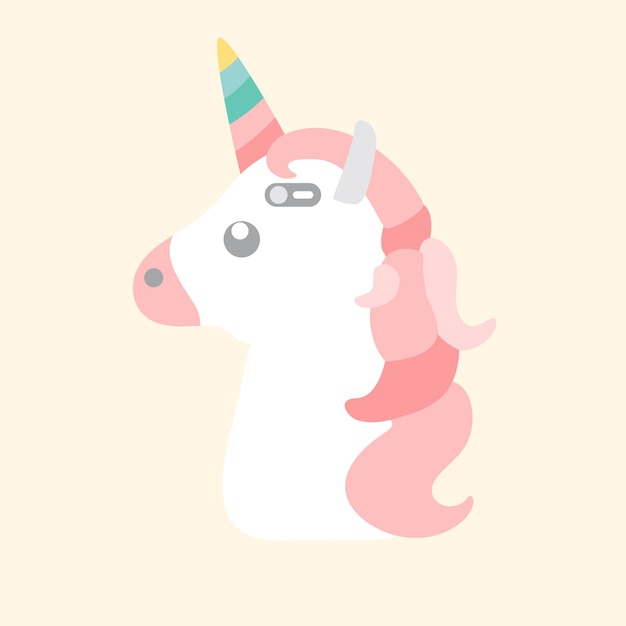 Pastel unicorn phone case vector