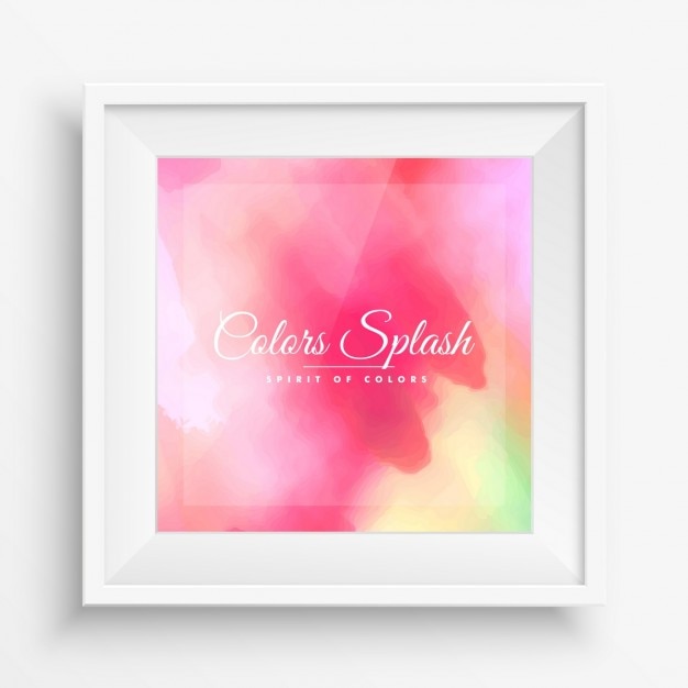 Pastel watercolor background in frame